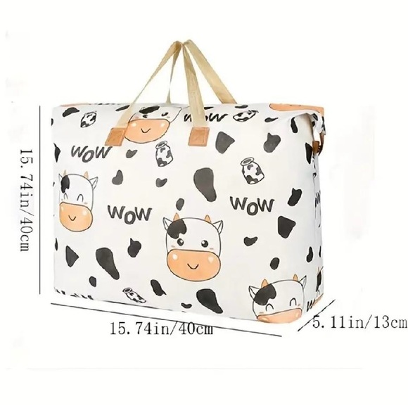 NWT Cow Theme Lightweight Tote - Picture 7 of 8